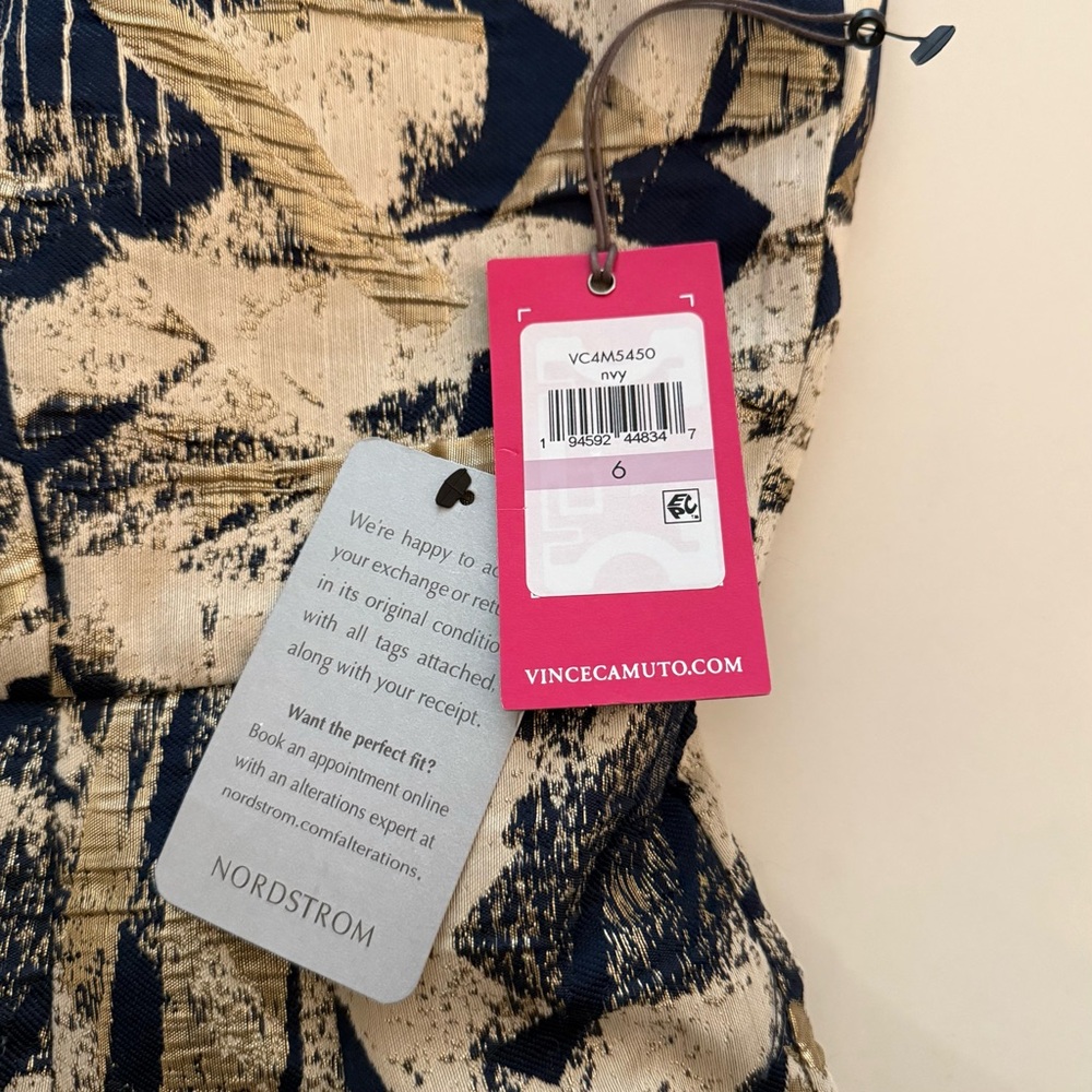 VINCE CAMUTO Jacquard Abstract Print Fit and Flare Mini Dress, NWT - Picture 12 of 14